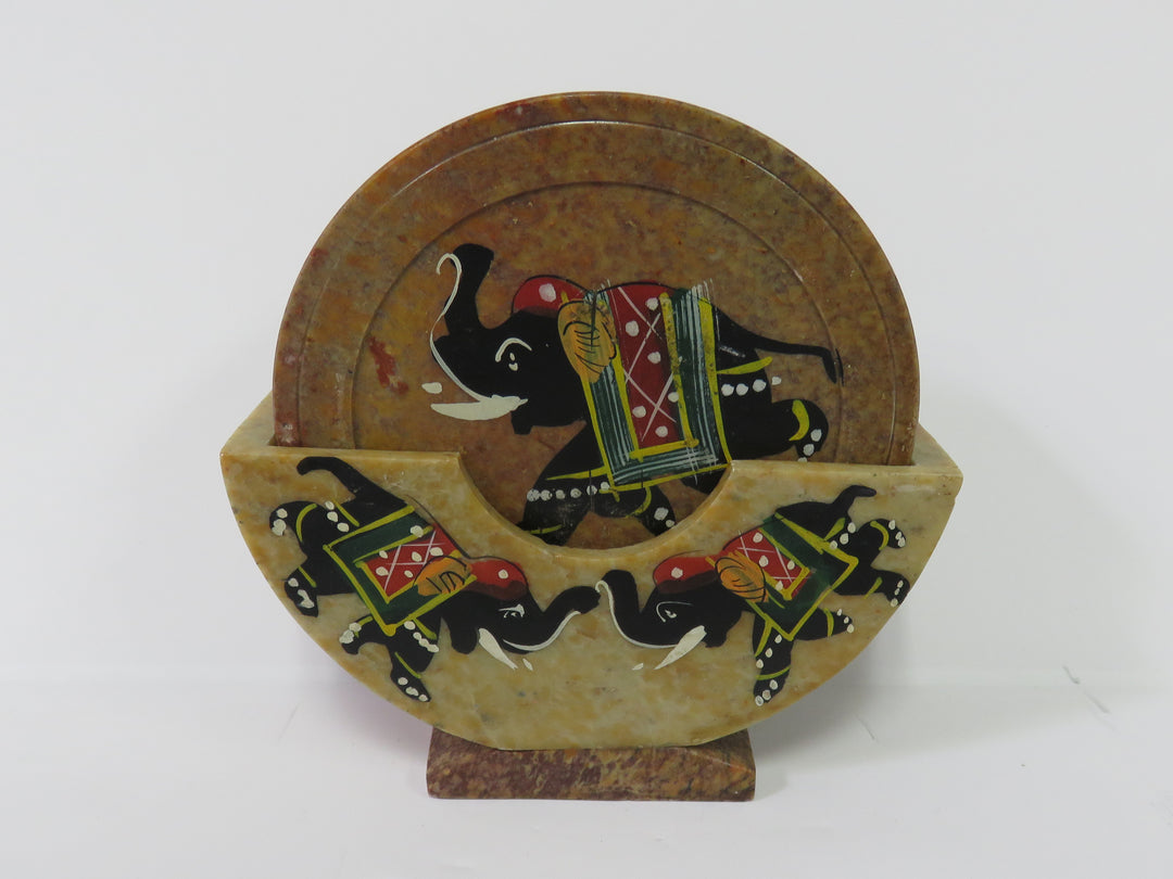 Vintage Soap Stone Coaster Set