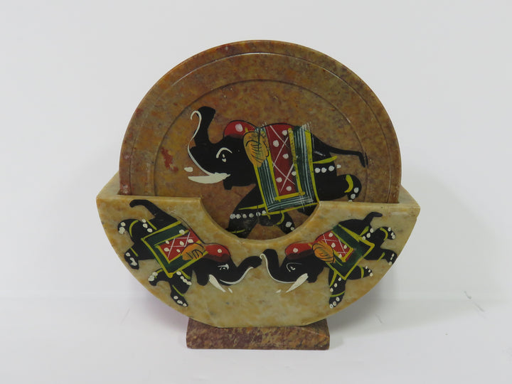 Vintage Soap Stone Coaster Set