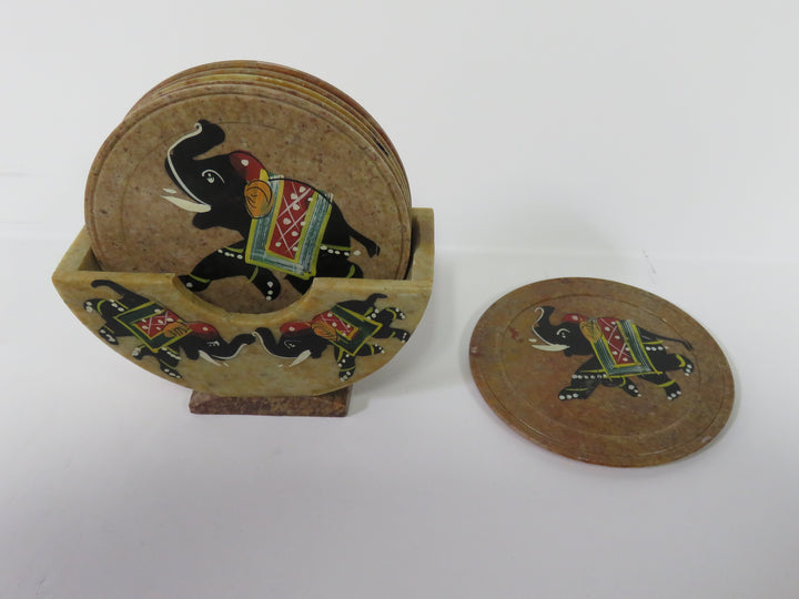Vintage Soap Stone Coaster Set
