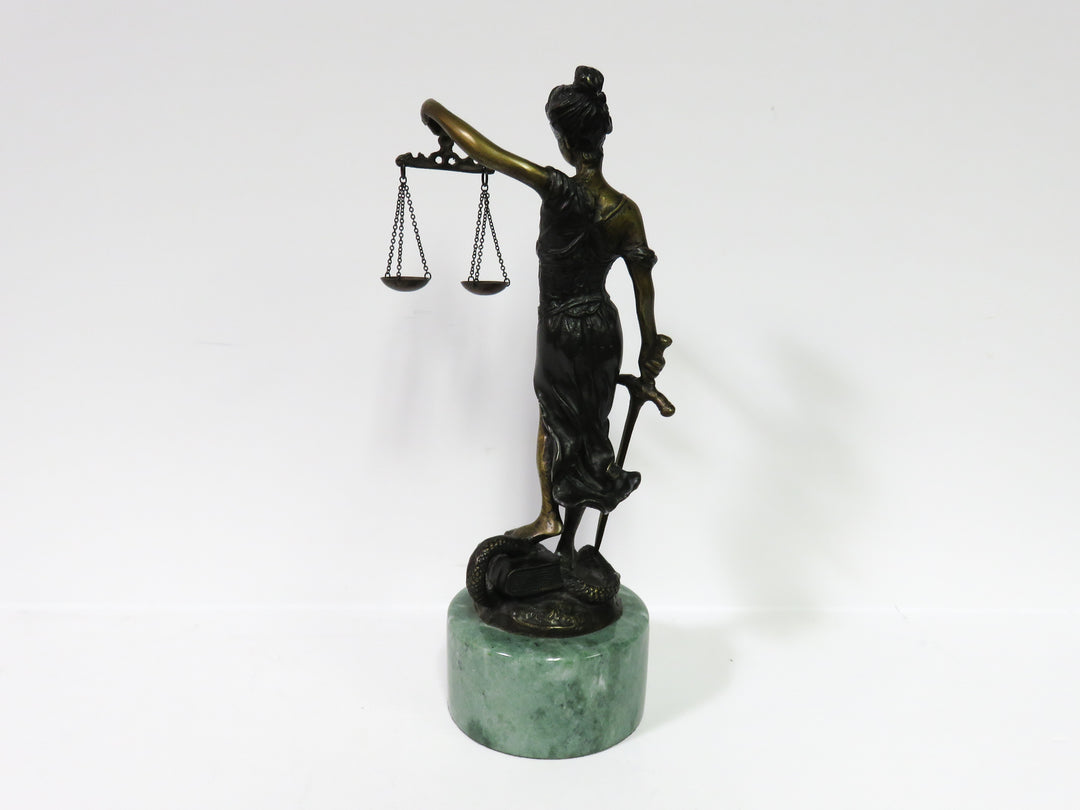 Mounted "Blind Justice" Sculpture