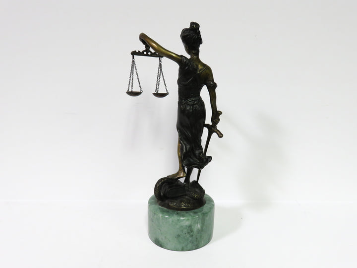 Mounted "Blind Justice" Sculpture