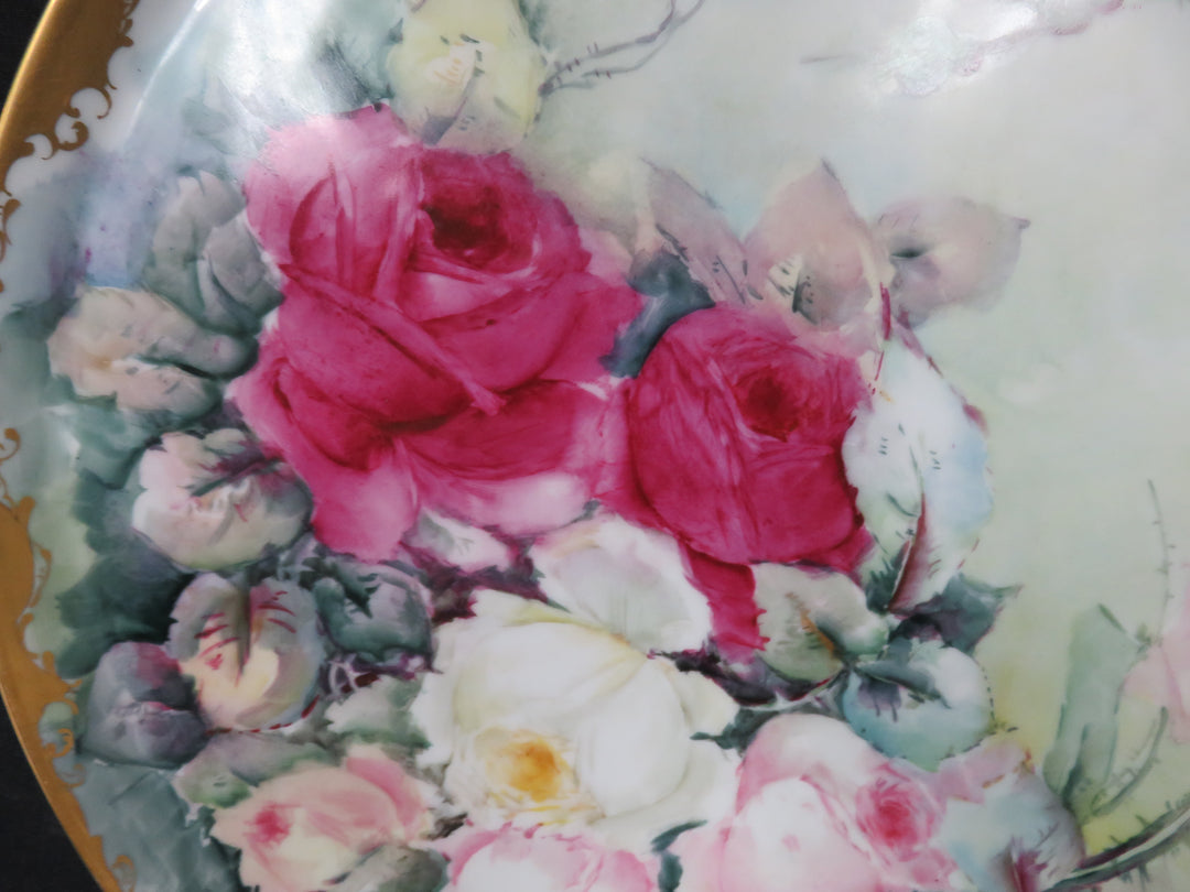 Antique Limoges Floral Tray