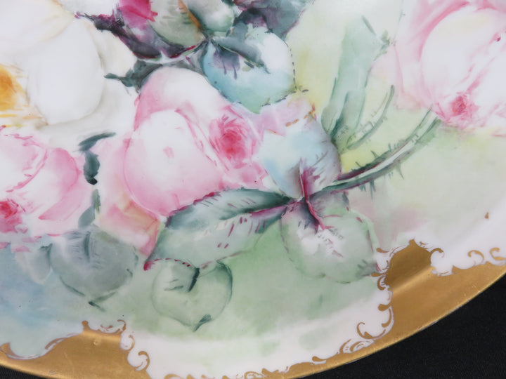 Antique Limoges Floral Tray
