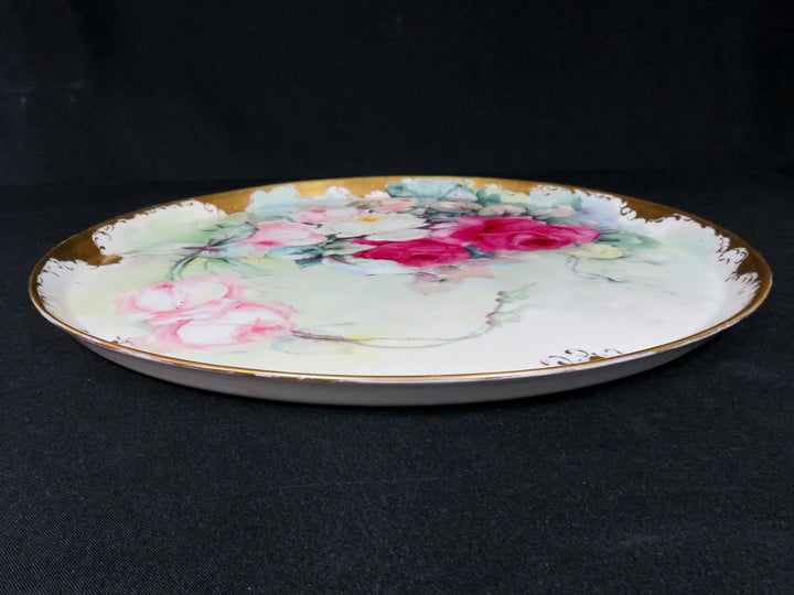 Antique Limoges Floral Tray