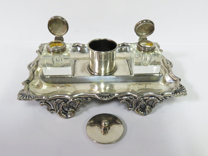 Sheffield Style Victorian Ink Stand