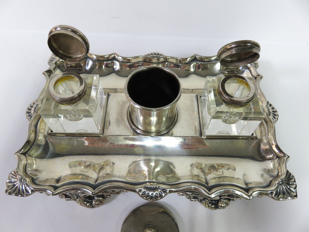 Sheffield Style Victorian Ink Stand