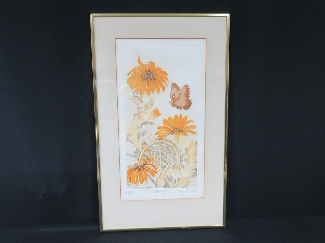 Signed Floral Print