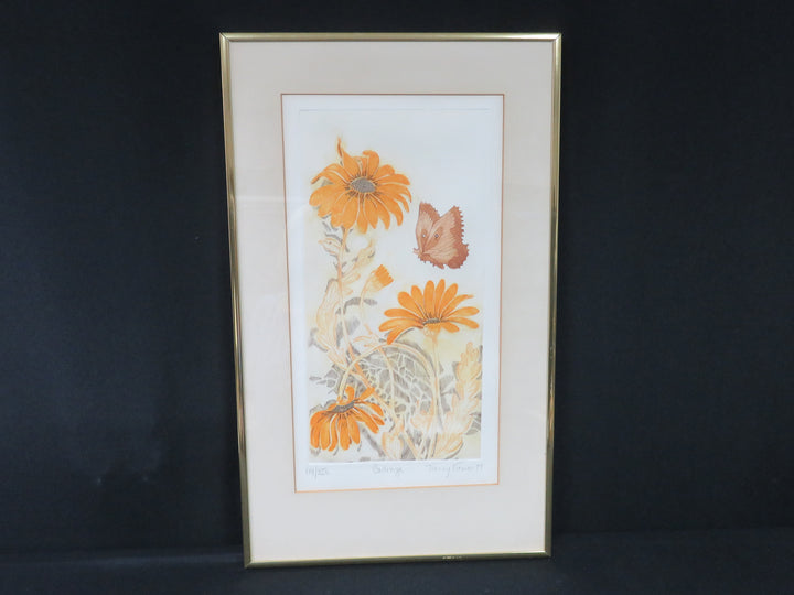 Signed Floral Print