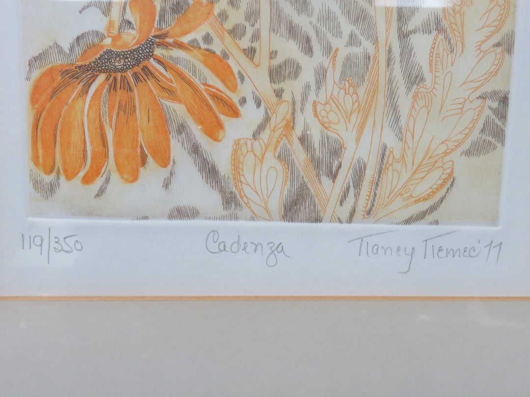 Signed Floral Print