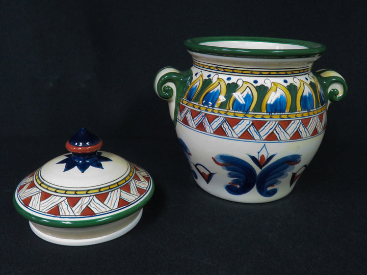 Hand Painted Biscuit Jar