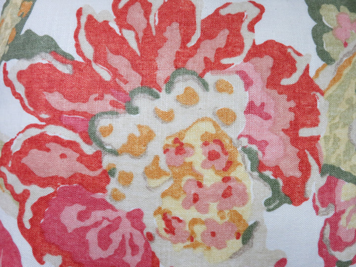 Floral Fringed Throw Pillow
