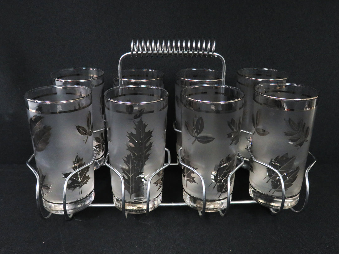 MCM Glass Caddy and Glasses
