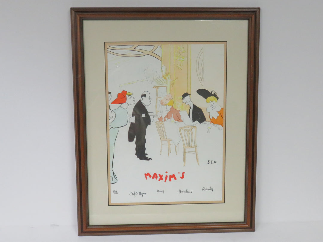 Maxim's Paris Restaurant Menu Print