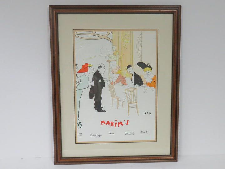 Maxim's Paris Restaurant Menu Print
