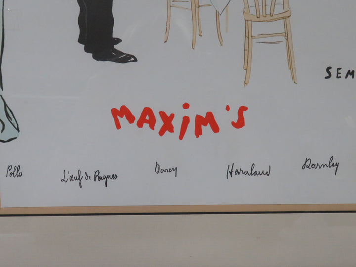 Maxim's Paris Restaurant Menu Print