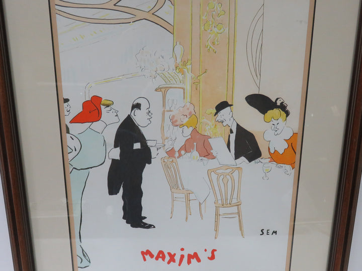 Maxim's Paris Restaurant Menu Print