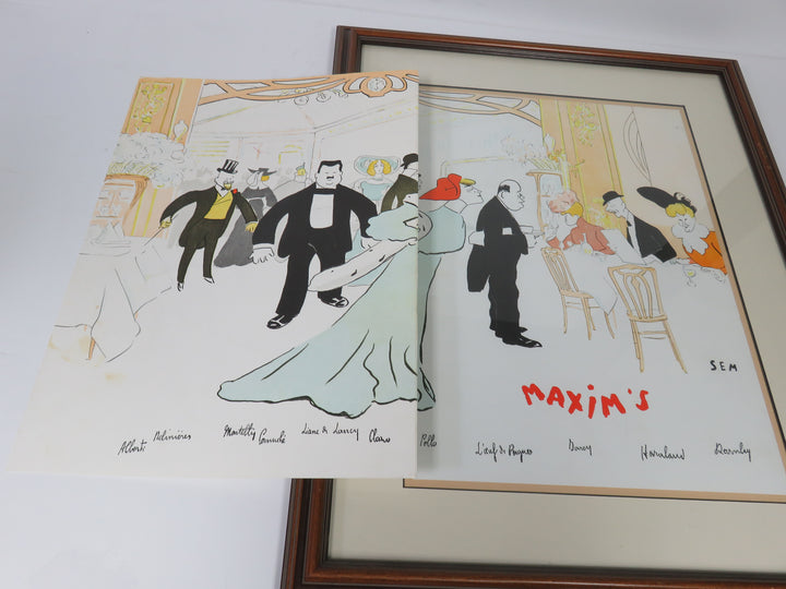 Maxim's Paris Restaurant Menu Print