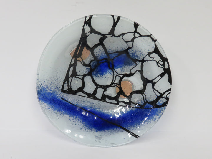 Abstract Art Glass Bowl