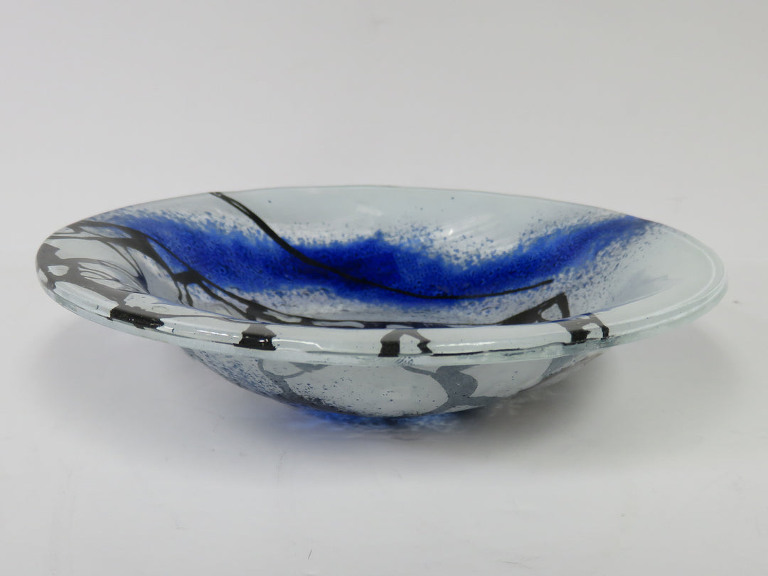 Abstract Art Glass Bowl