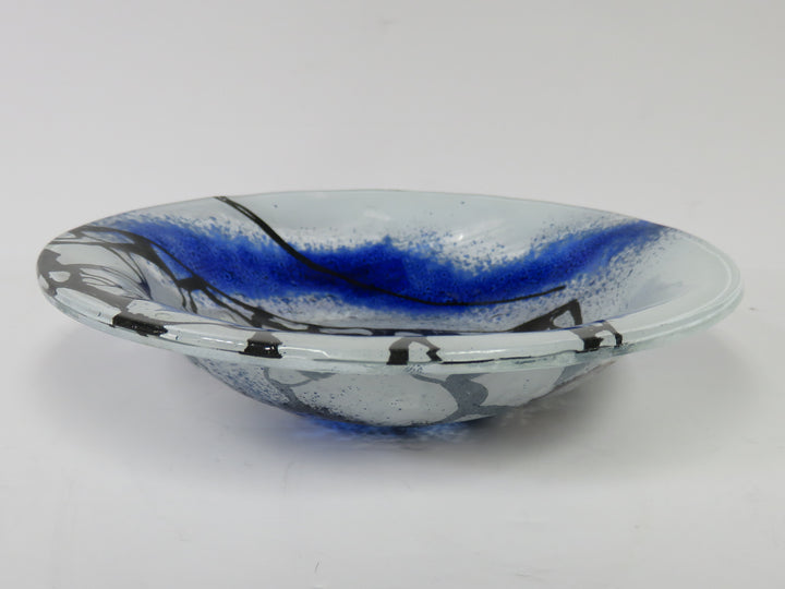 Abstract Art Glass Bowl