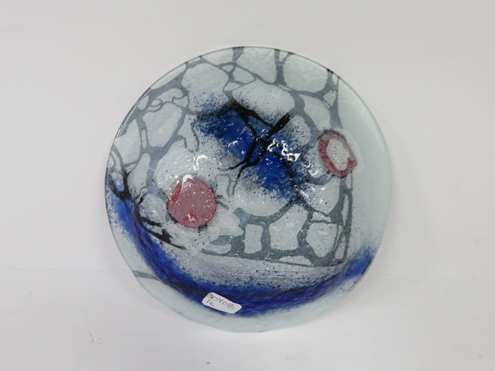 Abstract Art Glass Bowl