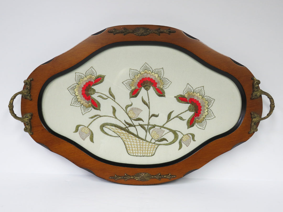 Tray with Embroidered Insert