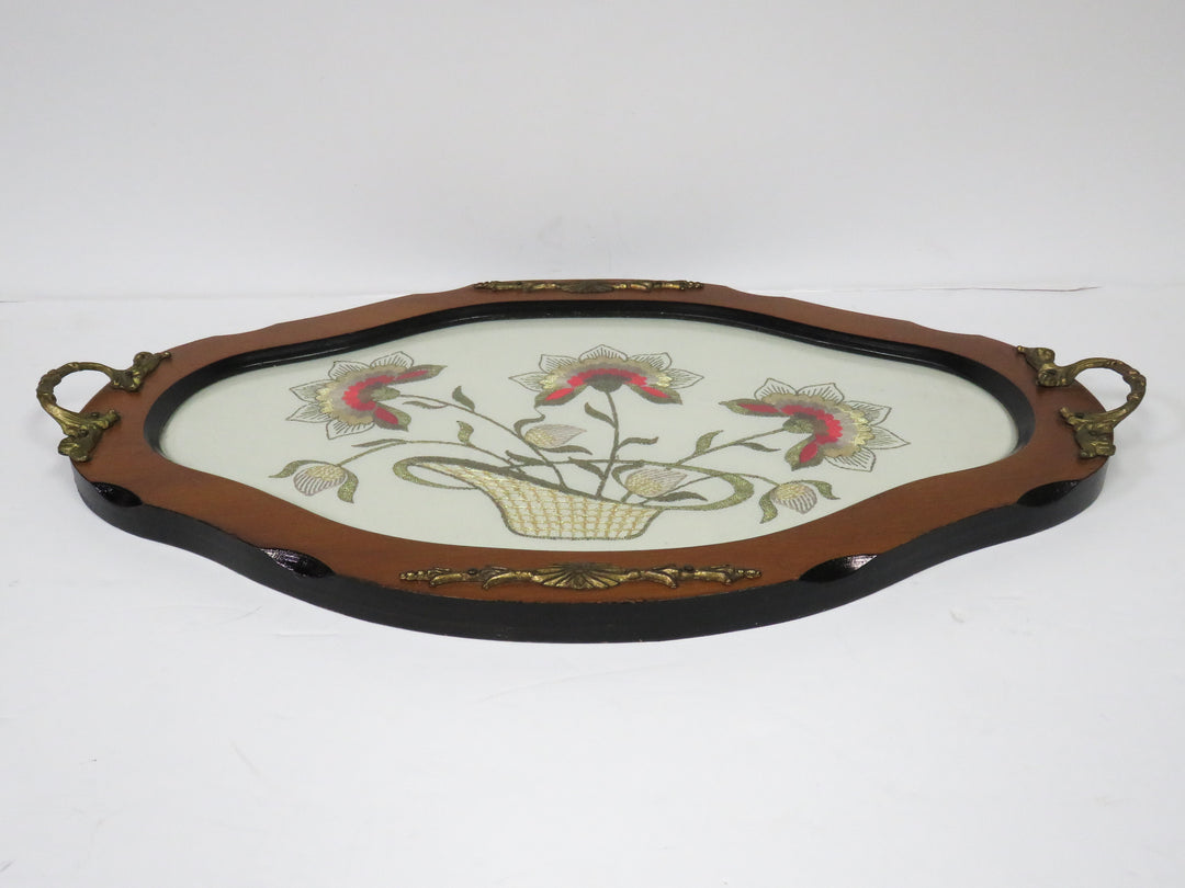 Tray with Embroidered Insert