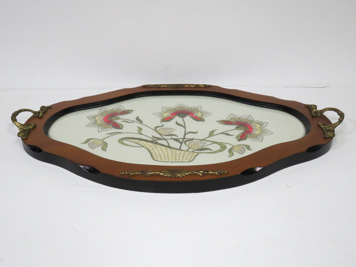 Tray with Embroidered Insert