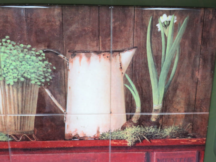 Tiled Insert Wood Tray