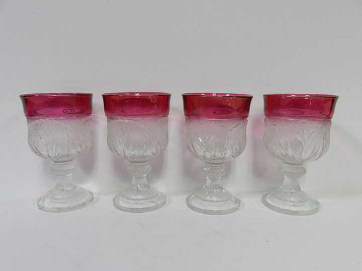 Rose Rim Wine Glasses
