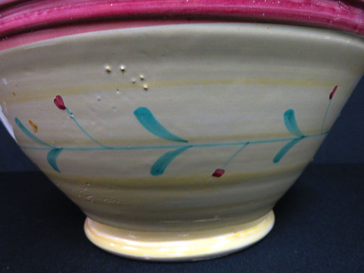 Round Yellow Floral Bowl