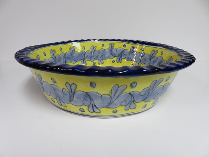 Large Blue & Yellow Bowl