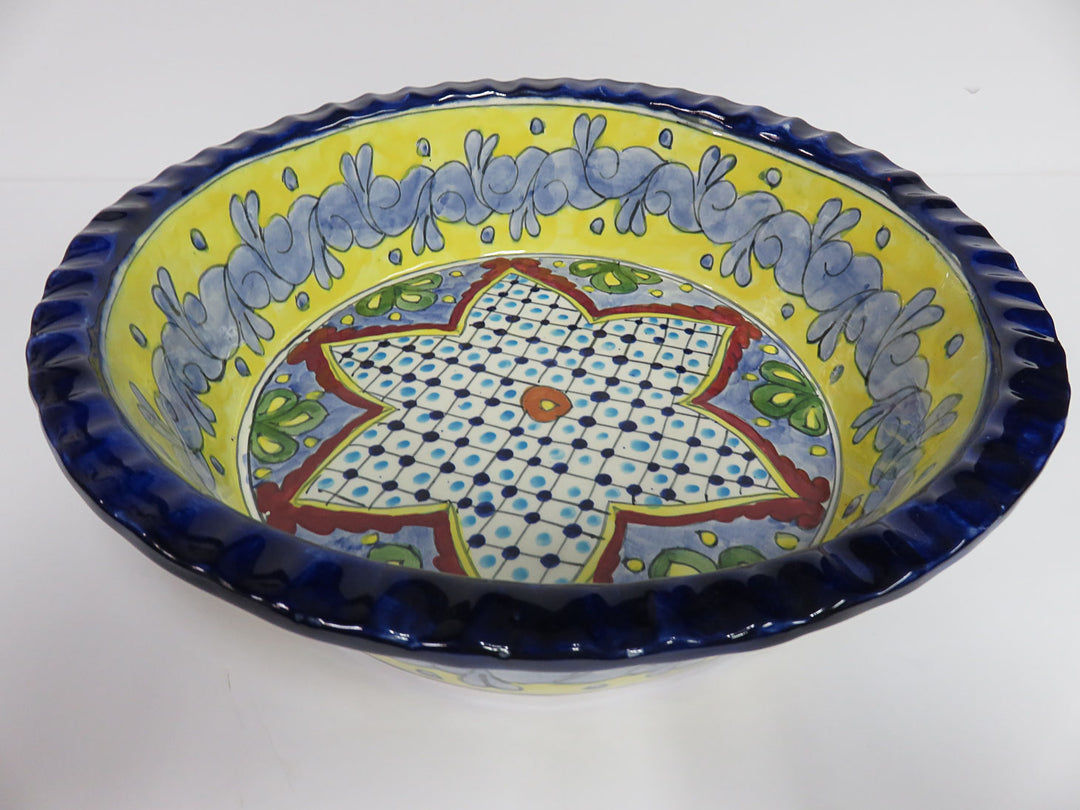 Large Blue & Yellow Bowl