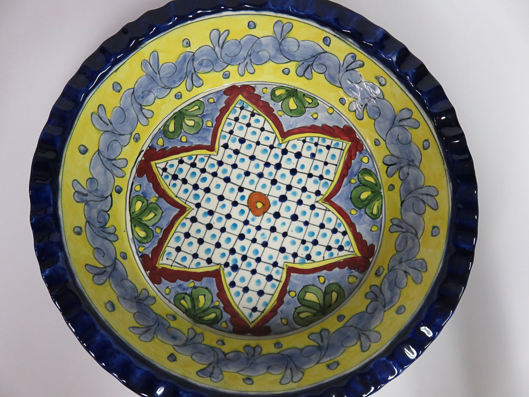 Large Blue & Yellow Bowl