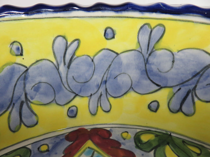 Large Blue & Yellow Bowl