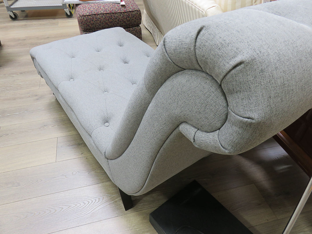Gray Tufted Armless Chaise