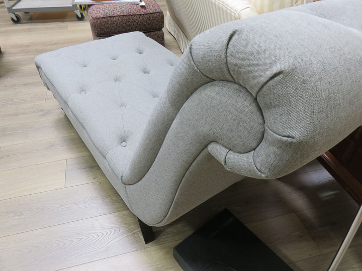 Gray Tufted Armless Chaise