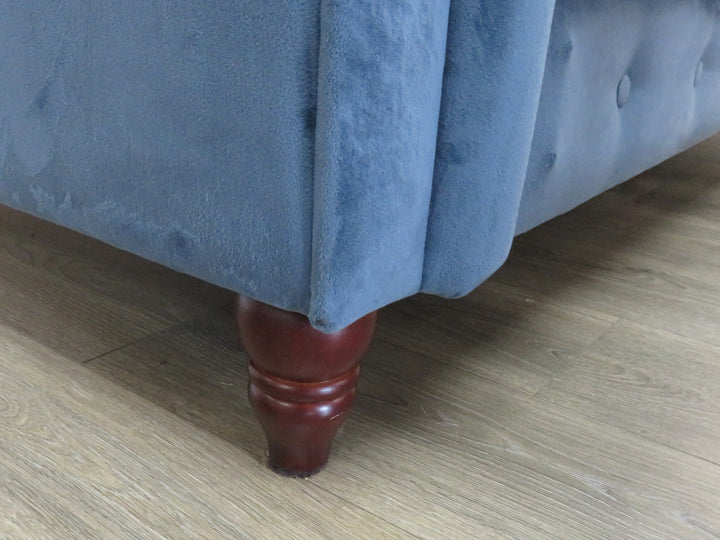 Navy Microfiber Convertible Sofa