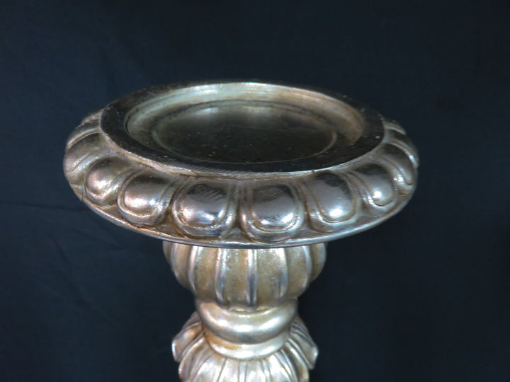 Silvertone Floor Candleholders
