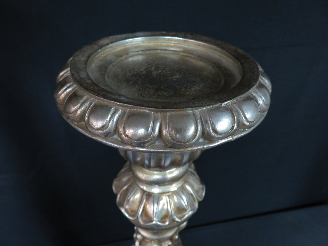 Silvertone Floor Candleholders