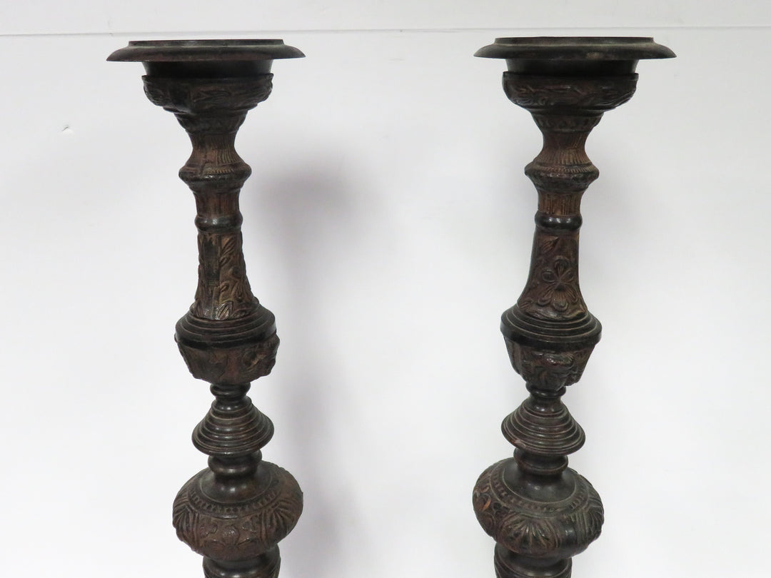 Ornate Pillar Candleholders