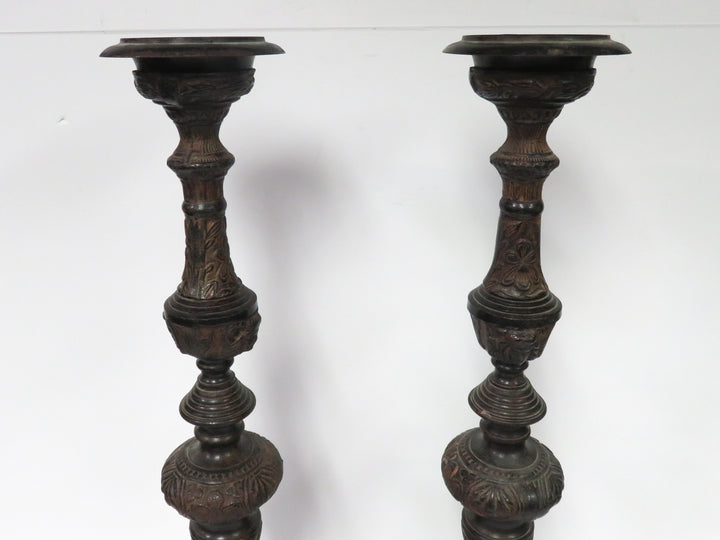 Ornate Pillar Candleholders