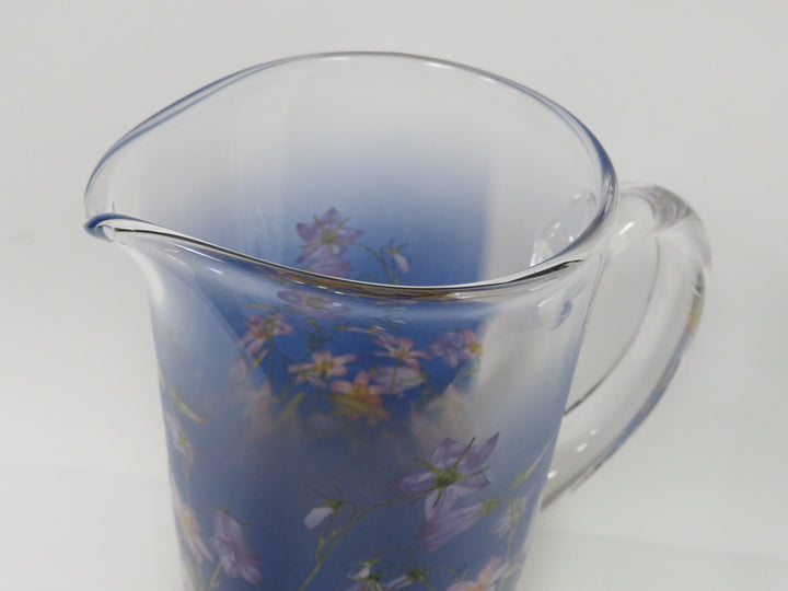 Goebel Glass Floral Pitcher