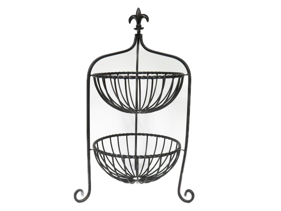 Two-Tier Wrought Iron Basket
