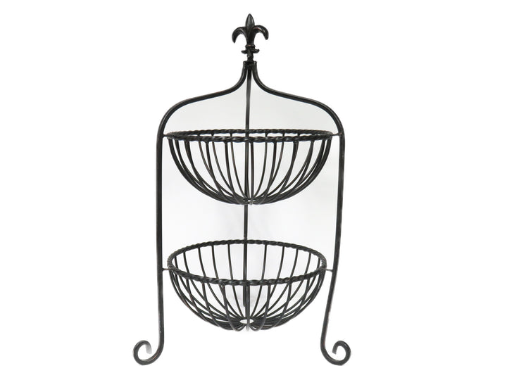 Two-Tier Wrought Iron Basket