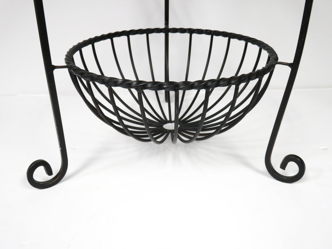Two-Tier Wrought Iron Basket