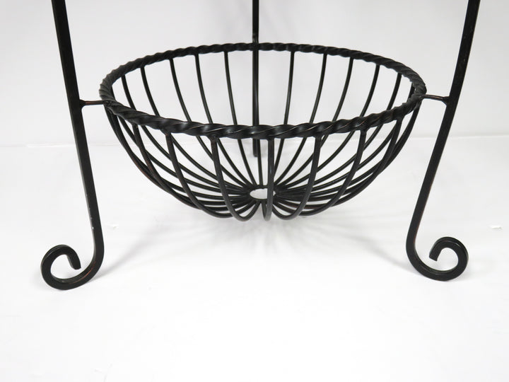 Two-Tier Wrought Iron Basket