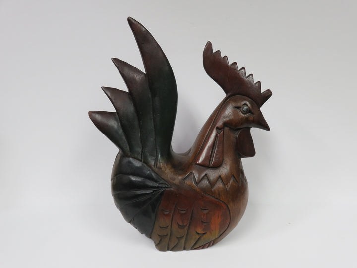 Folk Art Rooster Figurine