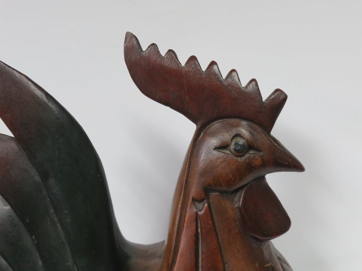 Folk Art Rooster Figurine