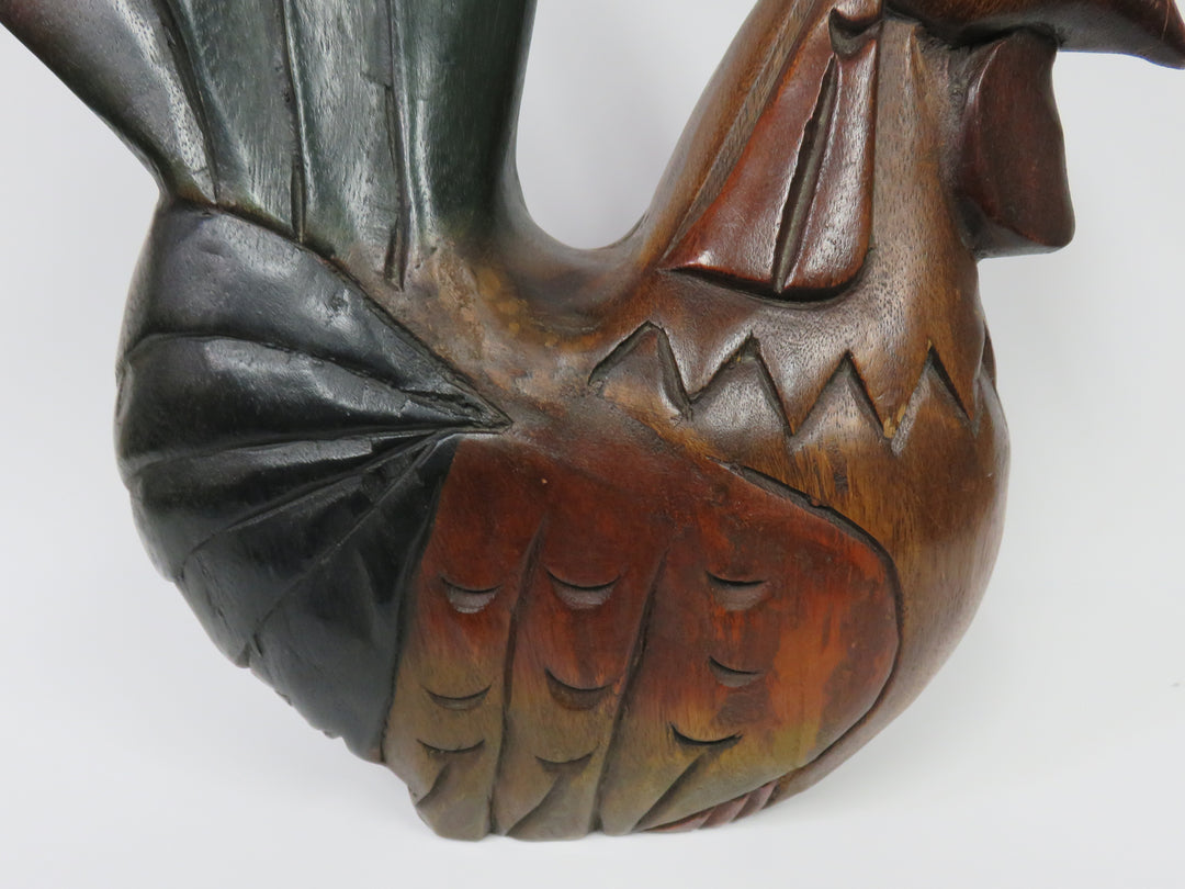 Folk Art Rooster Figurine